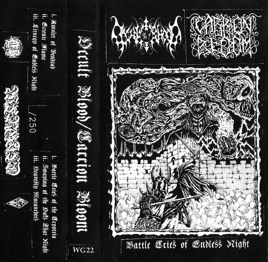 OCCULT BLOOD / CARRION BLOOM - Battle Cries of Endless Night cassette